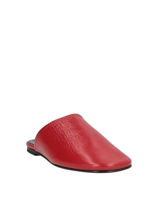 Jude Red Mules & Clogs Lambskin