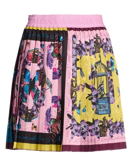 Versace Jeans Couture Pink Mini Skirt Polyester