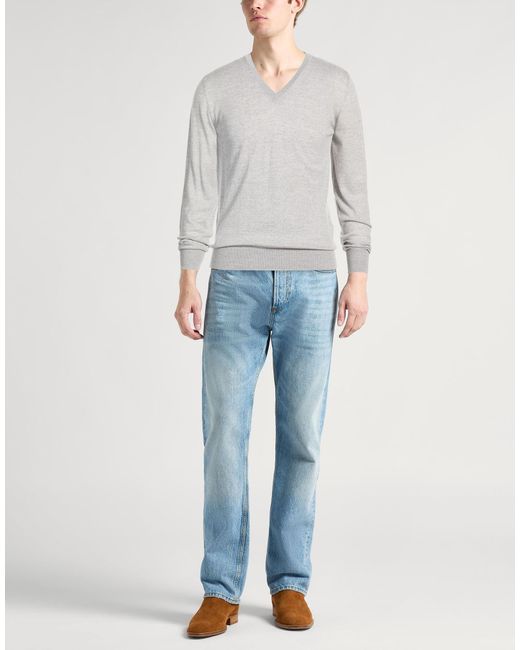 Moorer Gray Light Sweater Virgin Wool for men
