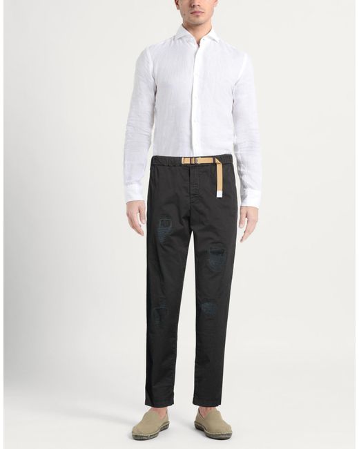 White Sand Gray Pants Cotton, Elastane for men