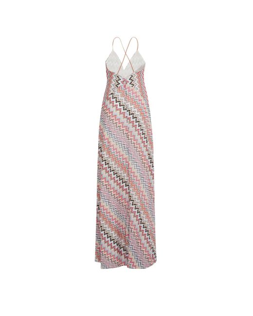 Robe longue Missoni en coloris Pink