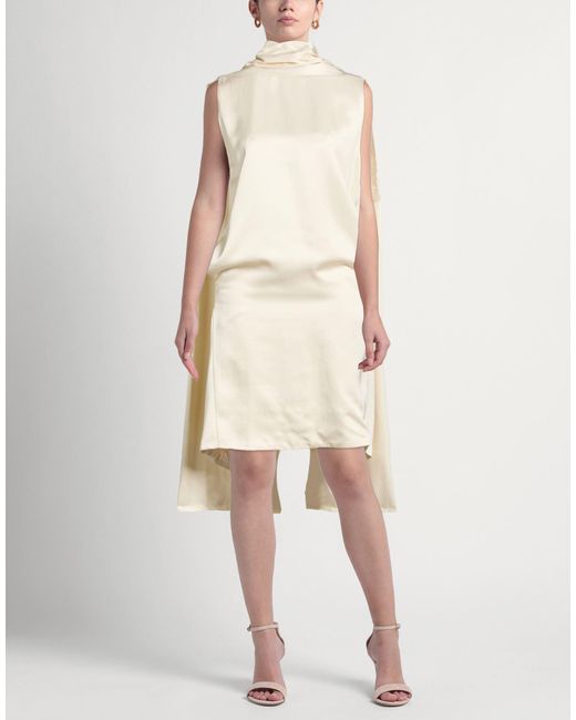 Totême Natural Ivory Mini Dress Viscose