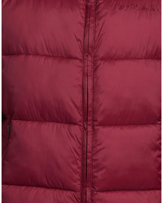 Napapijri Red Puffer Polyamide, Polyester for men