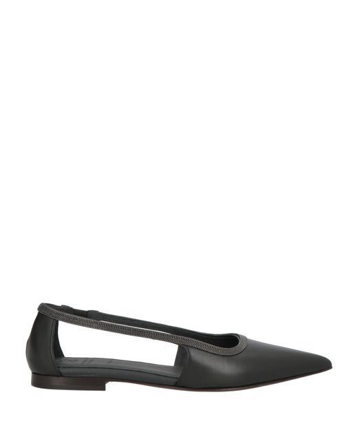 Brunello Cucinelli Black Ballet Flats
