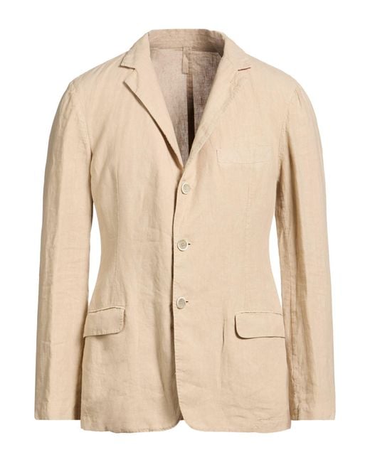 120% Lino Natural Blazer Linen for men