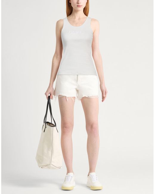 Rabanne White Tank Top Cotton, Elastane