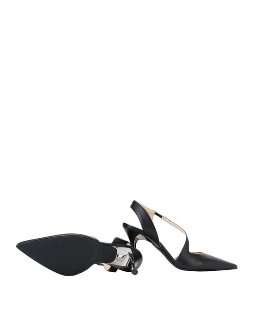 Furla Black Code Slingback T.90 Pumps Soft Leather