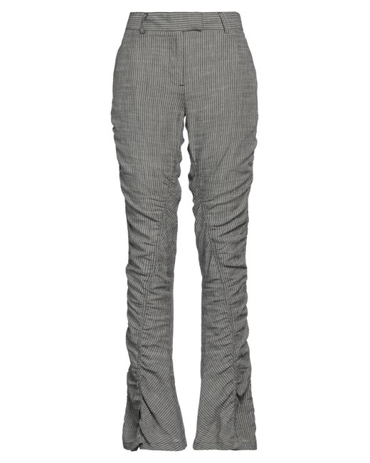 Acne Gray Pants Linen, Viscose, Polyester