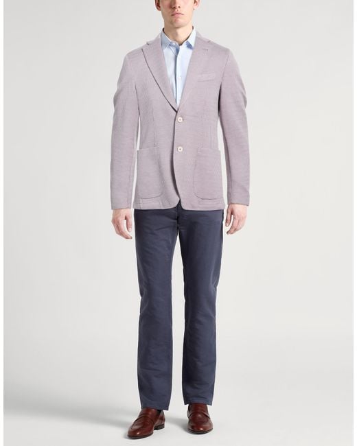 Tombolini Purple Lilac Blazer Cotton, Polyamide for men