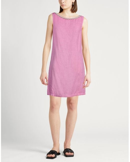 120% Lino Pink Mini Dress Linen