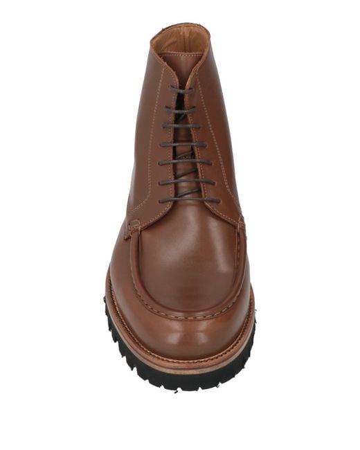 Testoni Brown Ankle Boots Leather for men