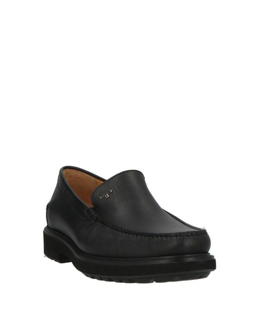 Testoni Black Loafers Leather for men