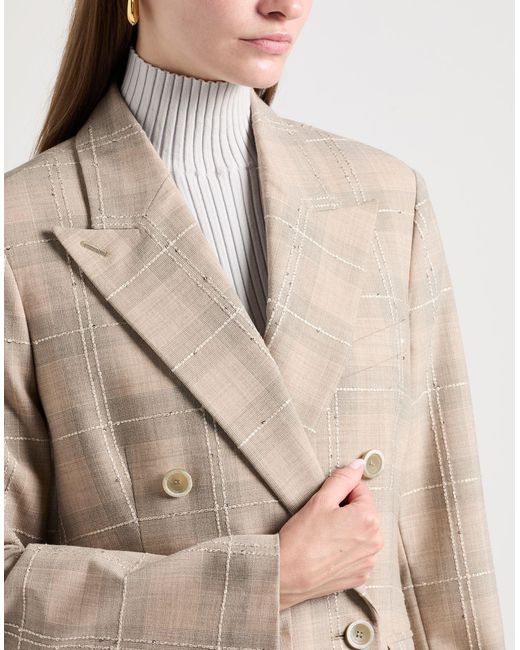 Eleventy Natural Blazer Wool, Elastane, Polyester, Viscose