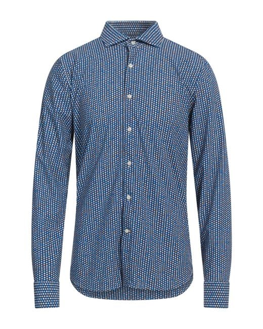 Ghirardelli Blue Shirt Polyamide, Elastane for men