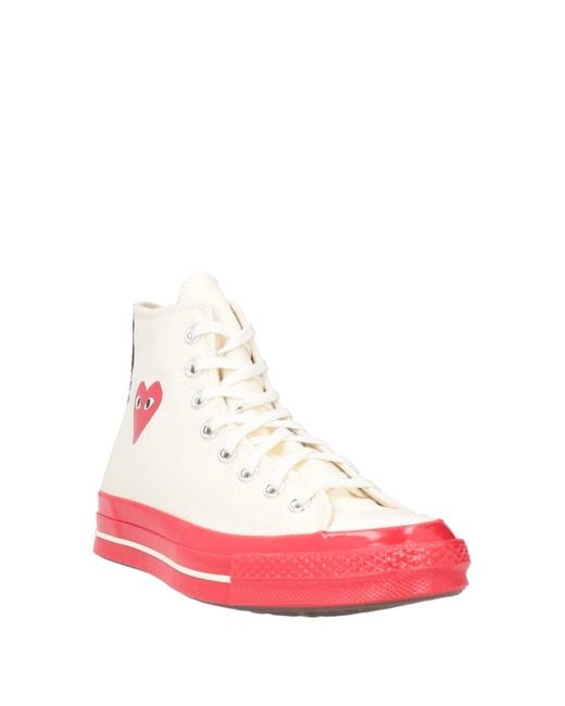 CONVERSE x COMME des GARÇONS PLAY Pink Trainers for men