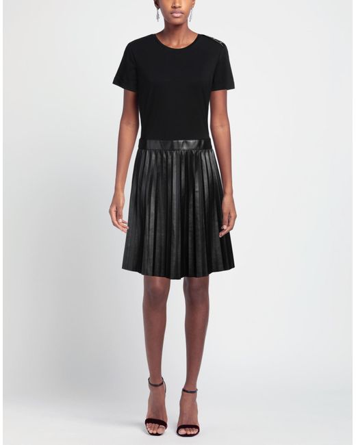 Liu Jo Black Mini Dress Polyester, Cotton, Elastane