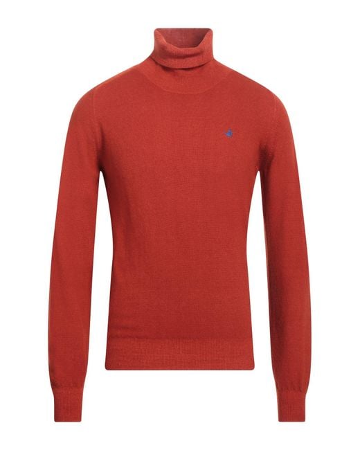 Brooksfield Red Turtleneck Virgin Wool for men