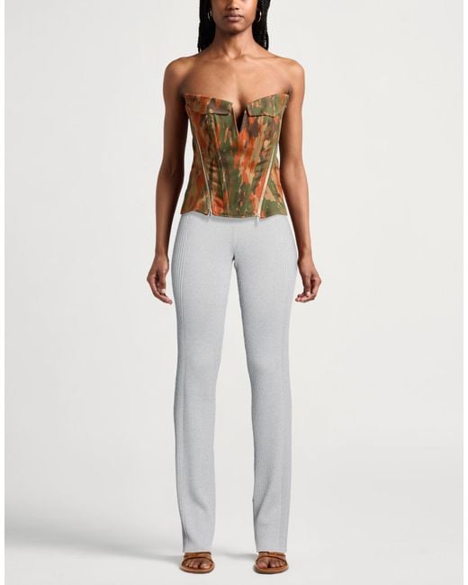 Dion Lee Gray Pants Polyester, Wool