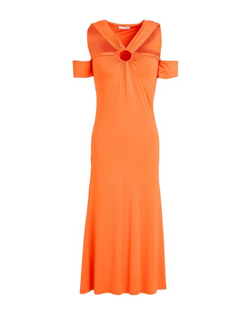 Patrizia Pepe Orange Midi-Kleid