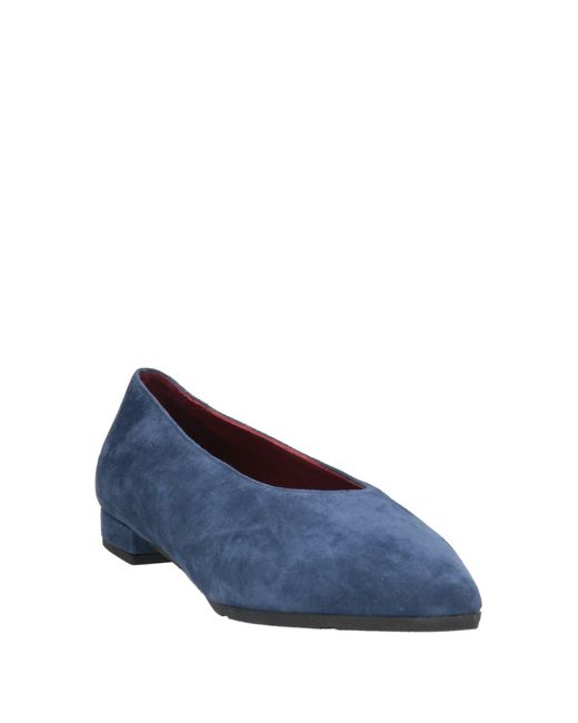 THERESA Blue Ballet Flats Leather