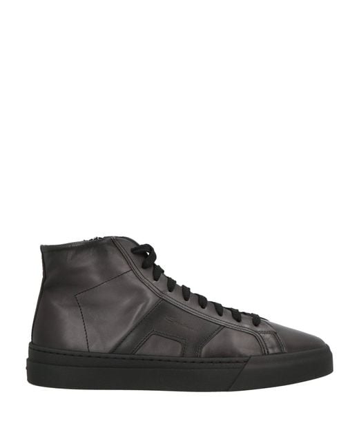 Santoni Black Trainers for men