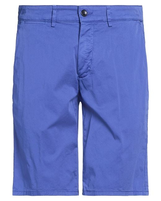Harmont & Blaine Blue Bright Shorts & Bermuda Shorts Cotton, Elastane for men