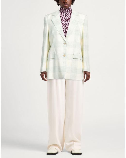 Rodebjer White Blazer Viscose, Silk