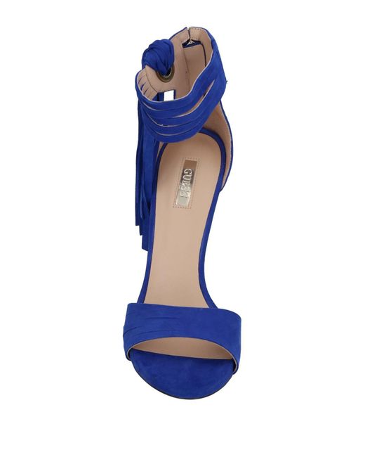 guess blue sandals