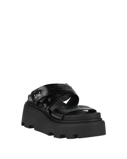 Premiata Black Sandals Leather