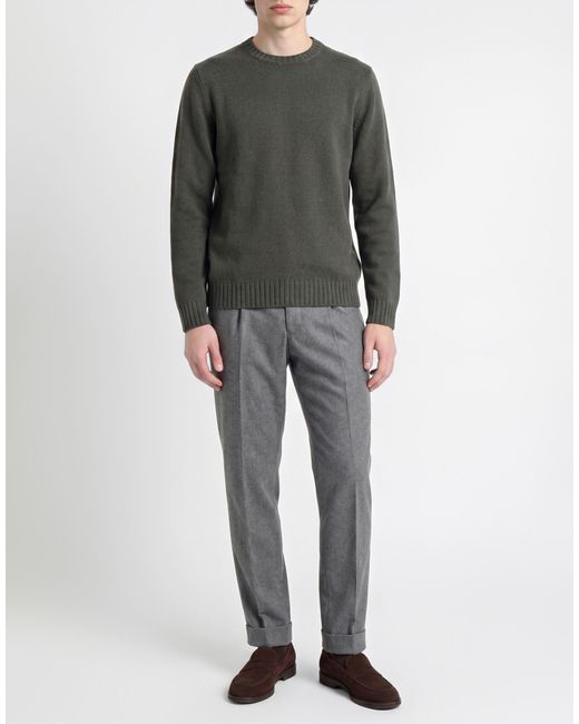 FILIPPO DE LAURENTIIS Gray Military Sweater Merino Wool, Cashmere for men