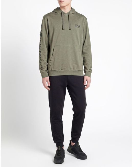 EA7 Green Military Sweatshirt Cotton for men