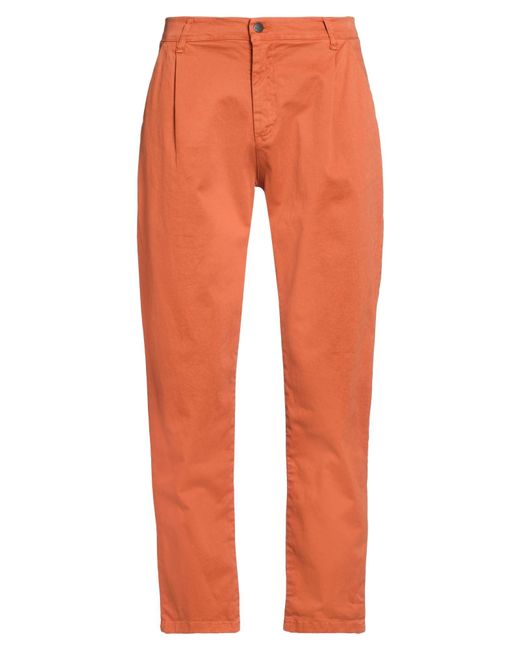 OVER/D Orange Pants Cotton, Elastane for men