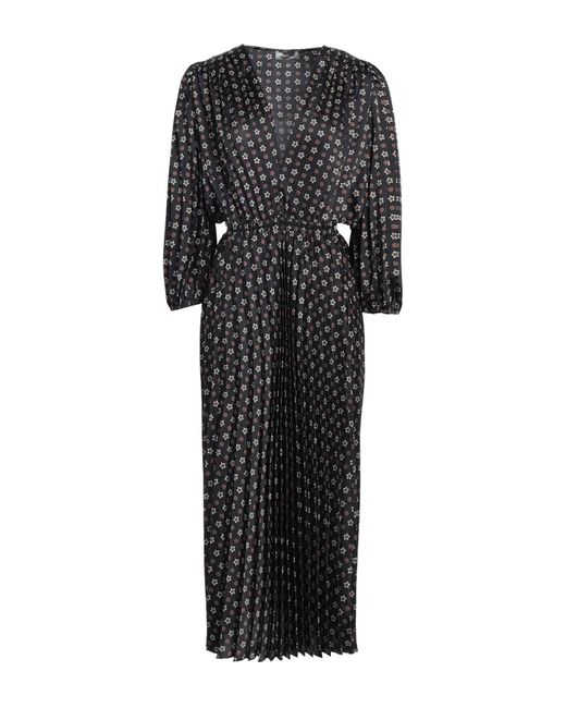 Sandro Black Midi Dress Polyester
