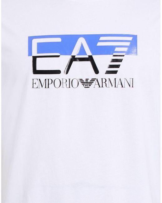 EA7 White T-Shirts for men