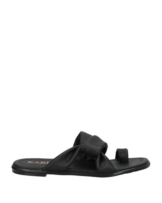 KARIDA Black Thong Sandal