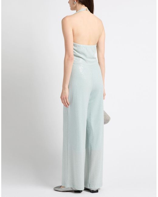 Siste's White Sky Jumpsuit Nylon, Metallic Fiber, Elastane