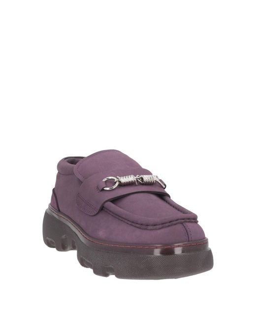 Burberry Purple Loafers Leather