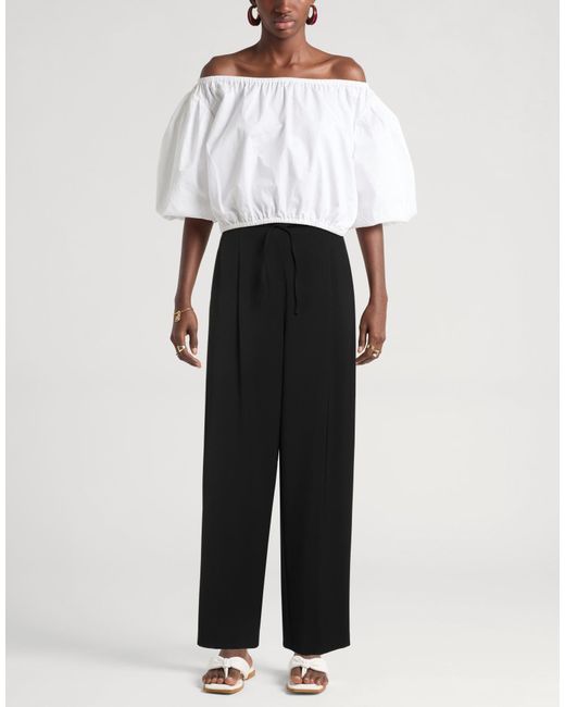 Alpha Studio Black Pants Polyester, Elastane