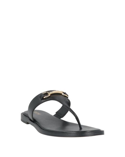 MICHAEL Michael Kors Black Thong Sandal Leather