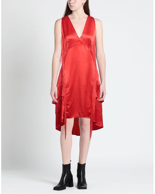 Twinset Red Midi Dress