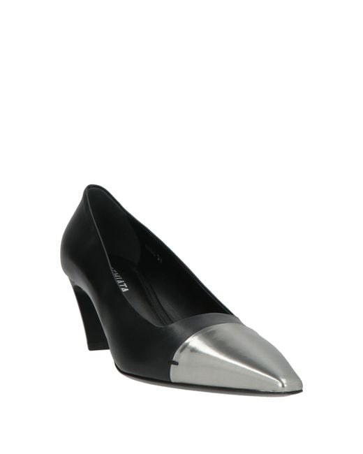 Premiata Black Charcoal Pumps Leather