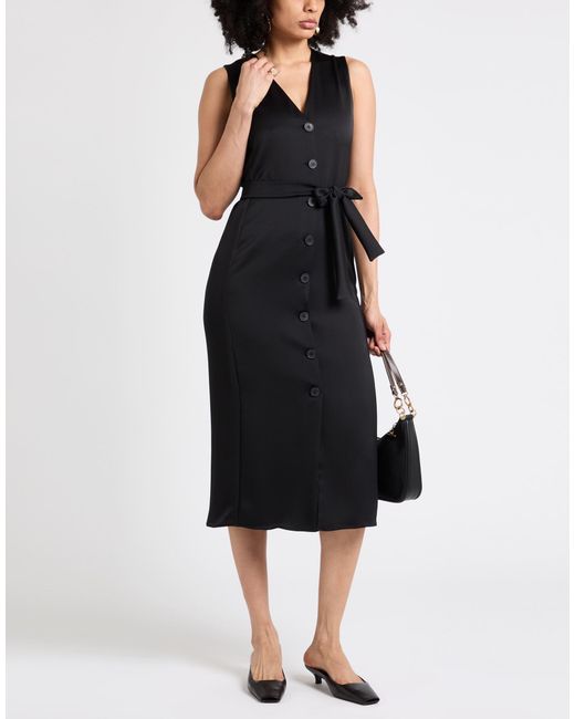 Marella Black Midi Dress Polyester