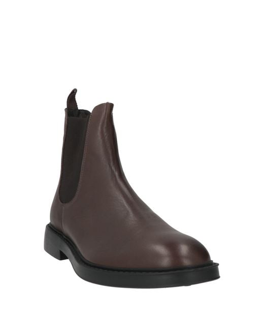 Antica Cuoieria Brown Dark Ankle Boots Leather for men