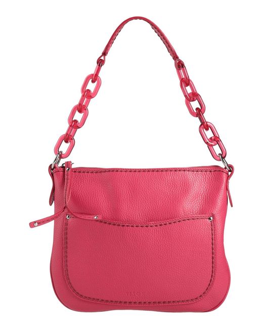 Plinio Visona' Pink Fuchsia Handbag Leather