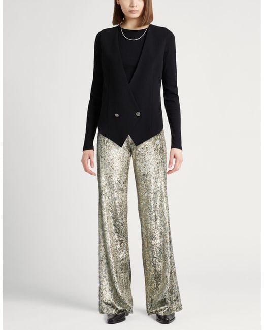 Forte_forte Gray Pants Viscose, Polyester, Silk