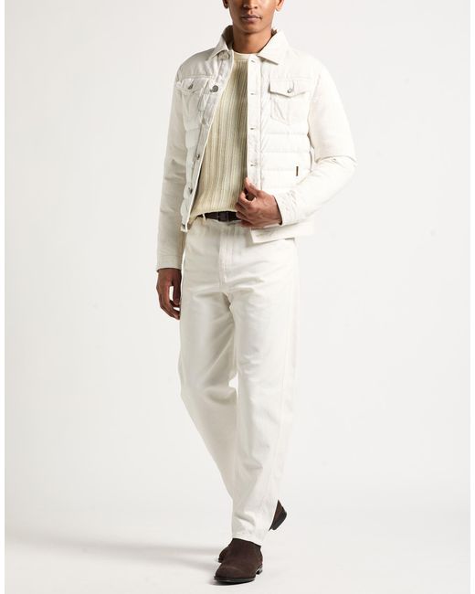 Moorer White Puffer Cotton, Polyester for men