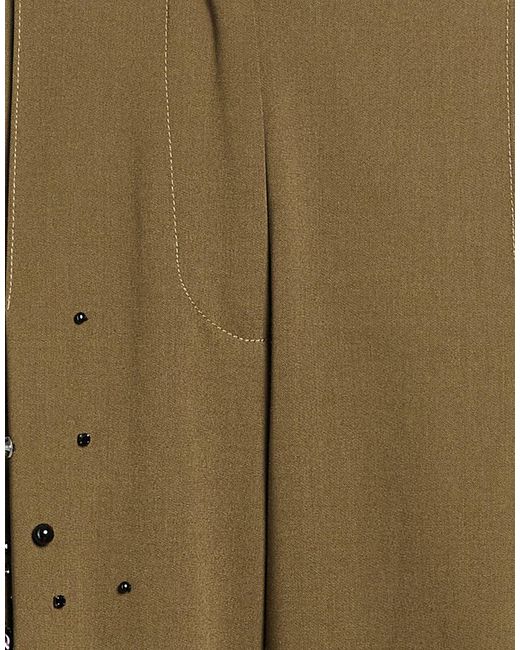 DES_PHEMMES Natural Military Pants Polyester, Viscose, Wool, Elastane