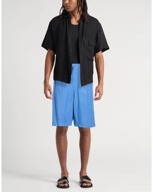120% Lino Blue Shorts & Bermuda Shorts for men