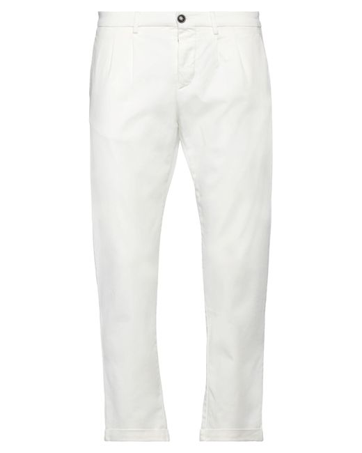 People White Pants Cotton, Elastane for men