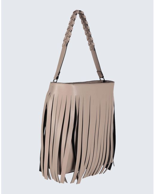 Karl Lagerfeld Multicolor K/Fringe Hobo -- Dove Handbag Polyurethane, Cotton